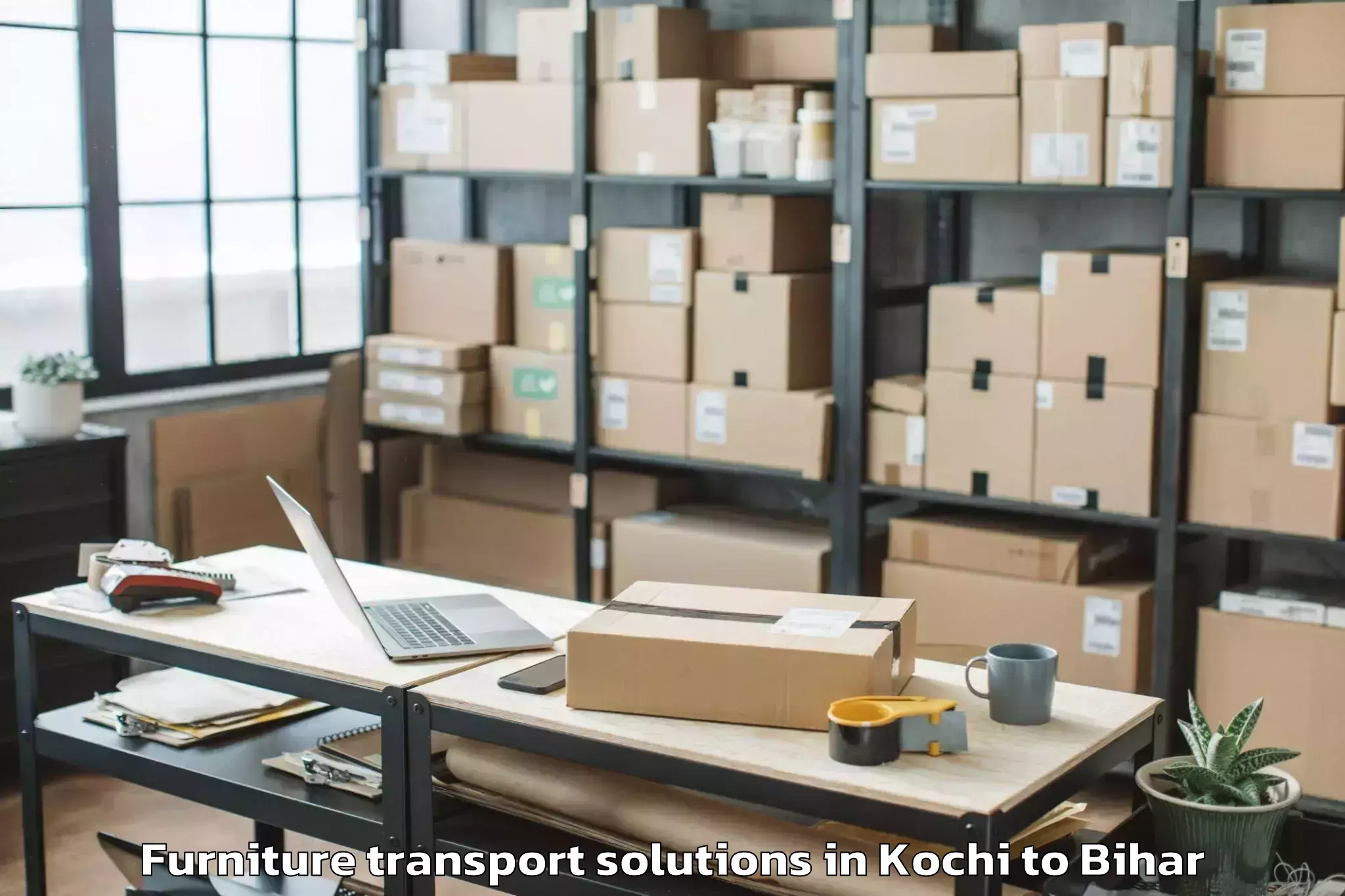 Book Kochi to Darbhanga Airport Dbr Furniture Transport Solutions Online